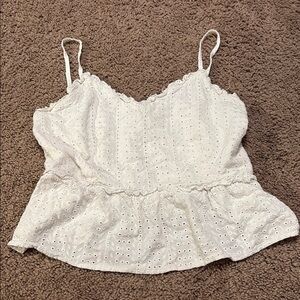 White Eyelet Lace Women's Top Sim & Sam